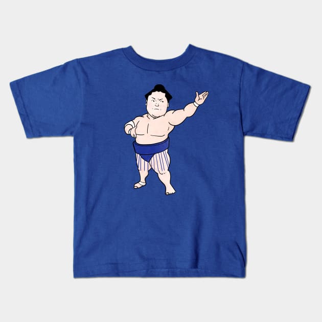 Wakatakakage Sumo Wrestler Kids T-Shirt by kaeru